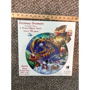 SunsOut christmas ornament 750 pc shaped jigsaw puzzle sealed NIB